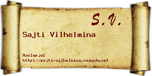 Sajti Vilhelmina névjegykártya
